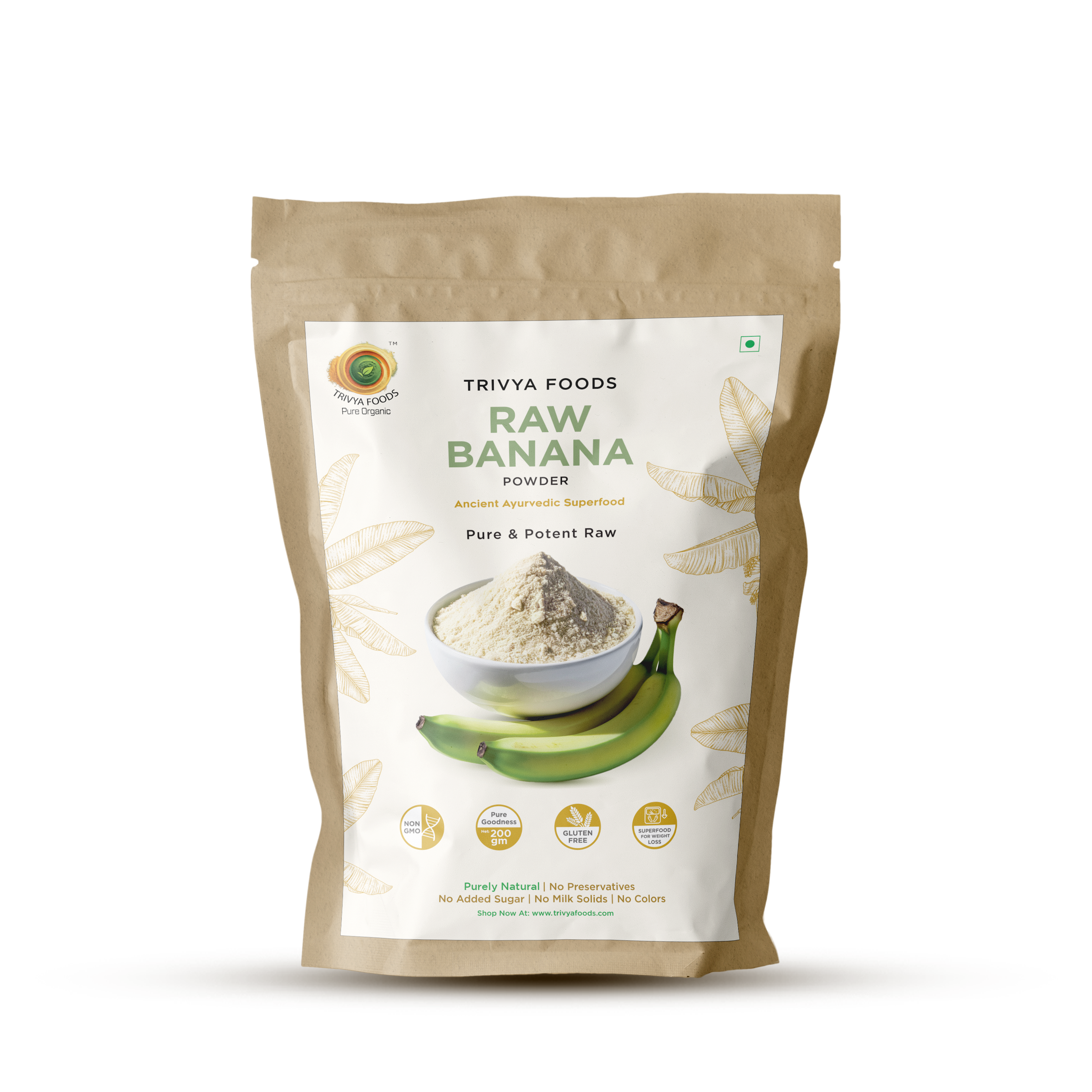 Trivya Foods Raw Banana Powder - 200gm