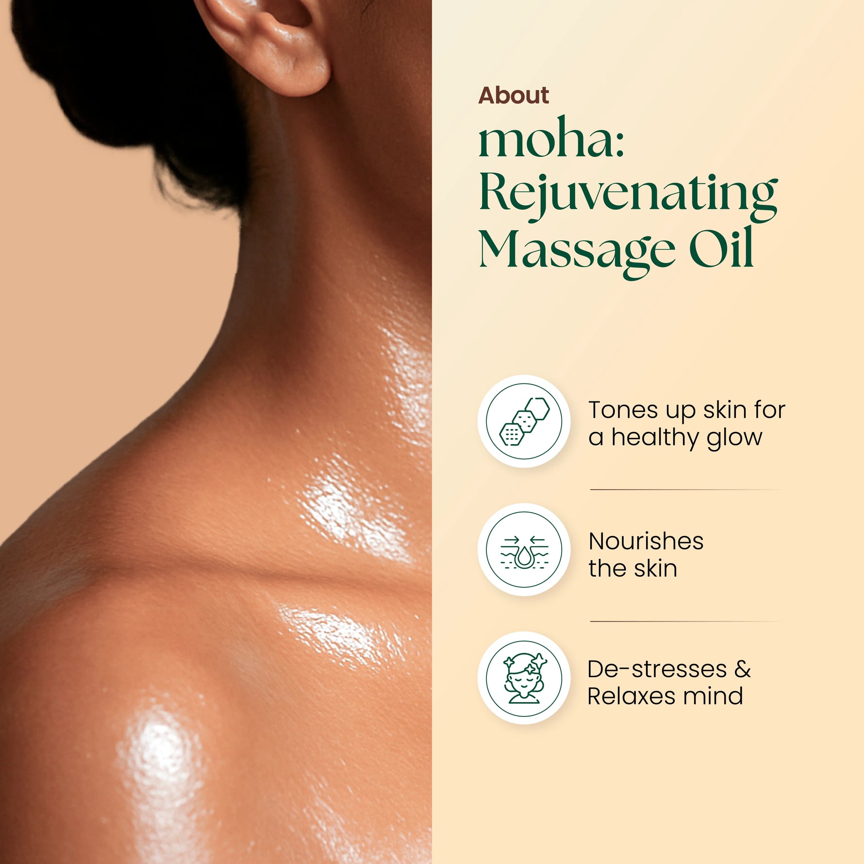 Moha: Rejuvenating Body Massage Oil (200ml)- Ayurvedic Stress & Pain Relief Oil