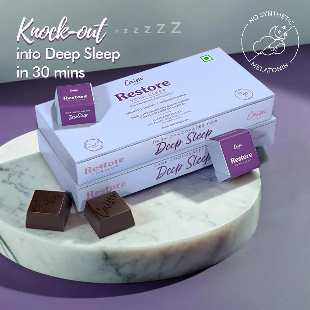 Caim by arelang Restore your Sleep Sugar Free Dark Chocolates