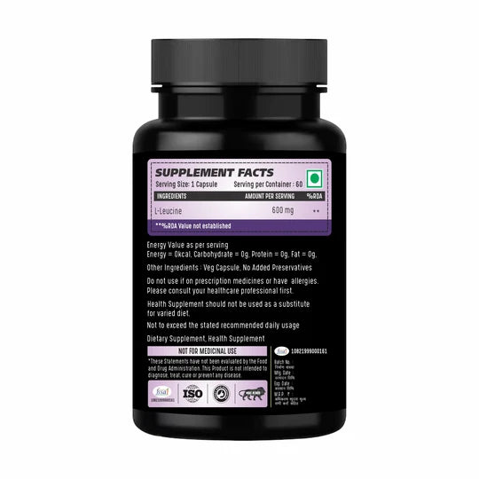 Adorreal L-Leucine Amino Acid Capsule | 60 Capsules