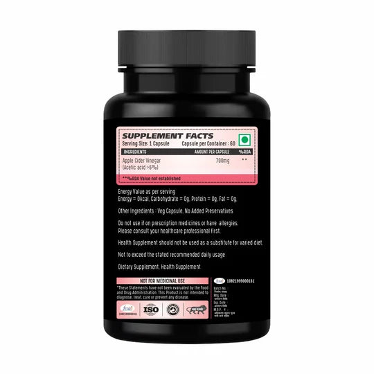 Adorreal Apple Cider Vinegar Capsule | 60 Capsules