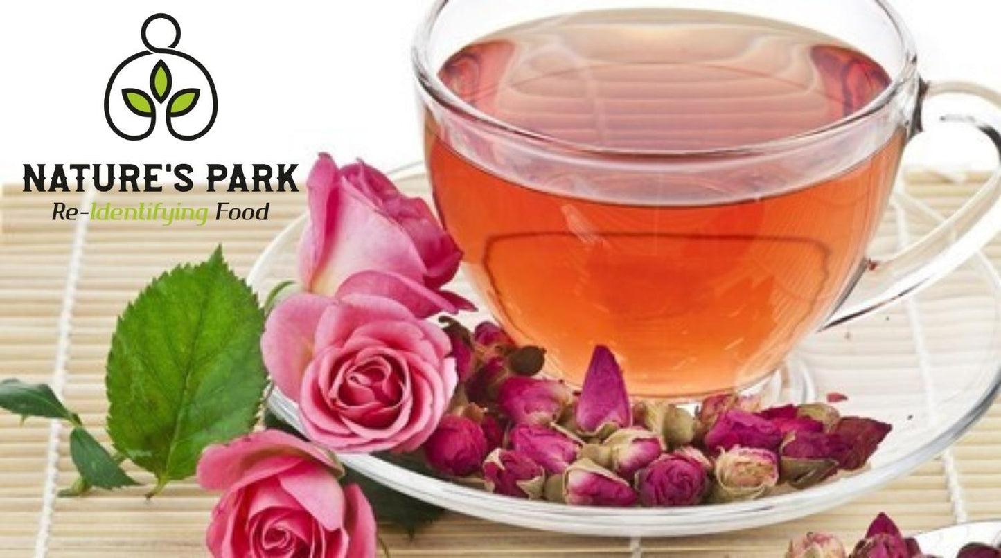 Nature's Park Rose Green Tea Pyramid Tea Bags (20 Pcs)