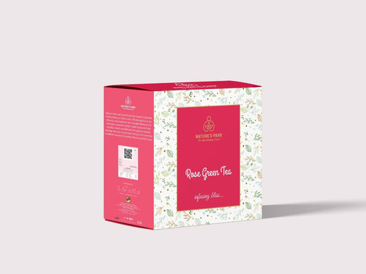 Nature's Park Rose Green Tea Pyramid Tea Bags (20 Pcs)