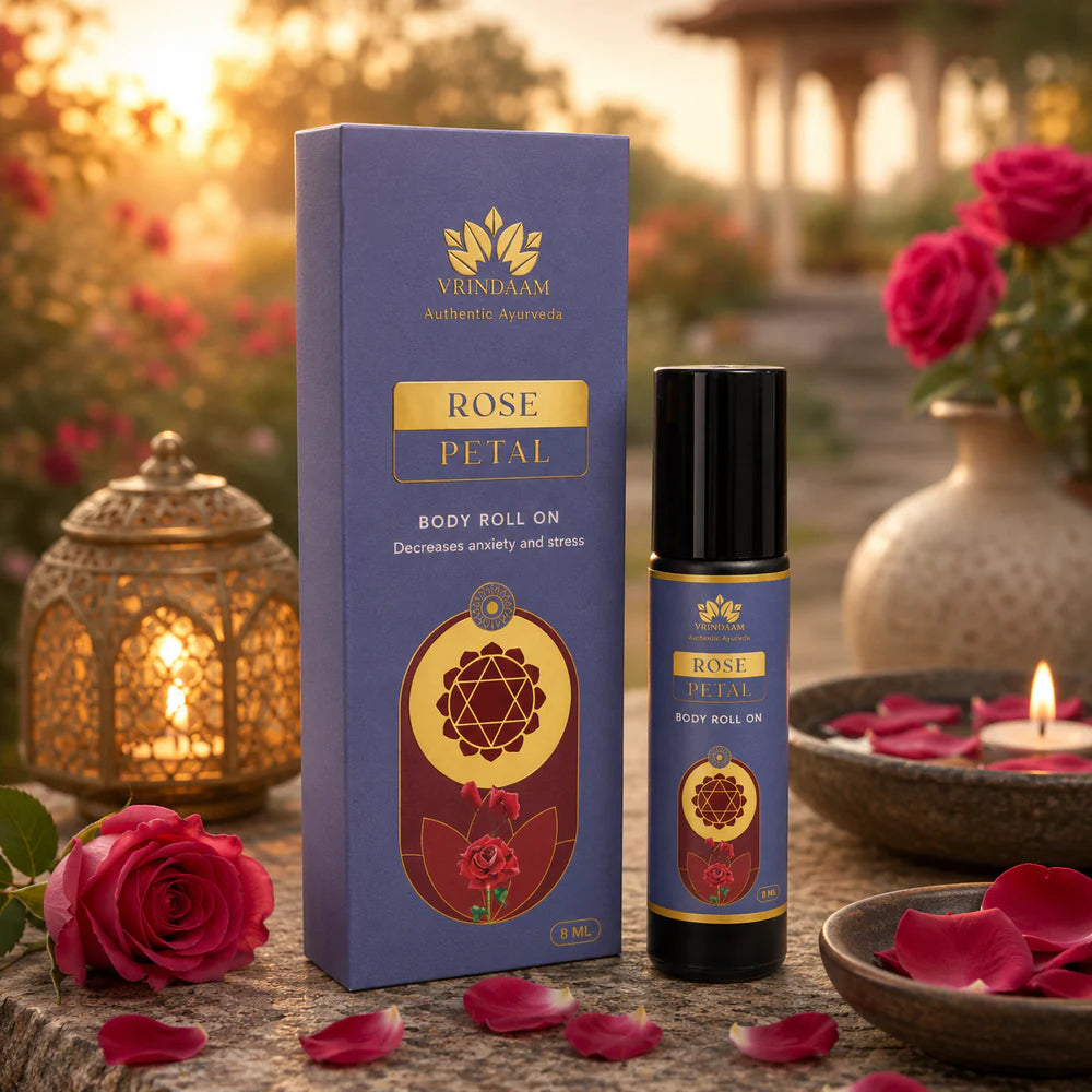 Vrinda Rose Aromatic Oil Roll On - 8ml