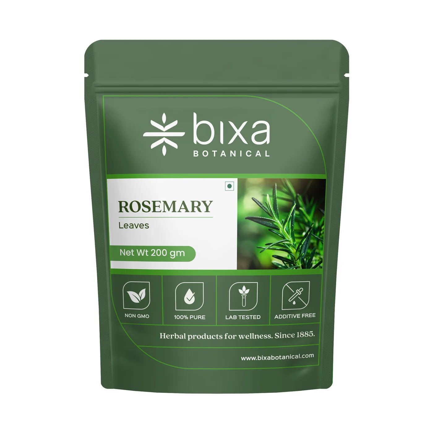 Bixa Botanical Rosemary Dry Leaves | Top-Grade Sourced From Egypt | Culinary Seasoning & Natural Hair Growth Rinse - 200gm