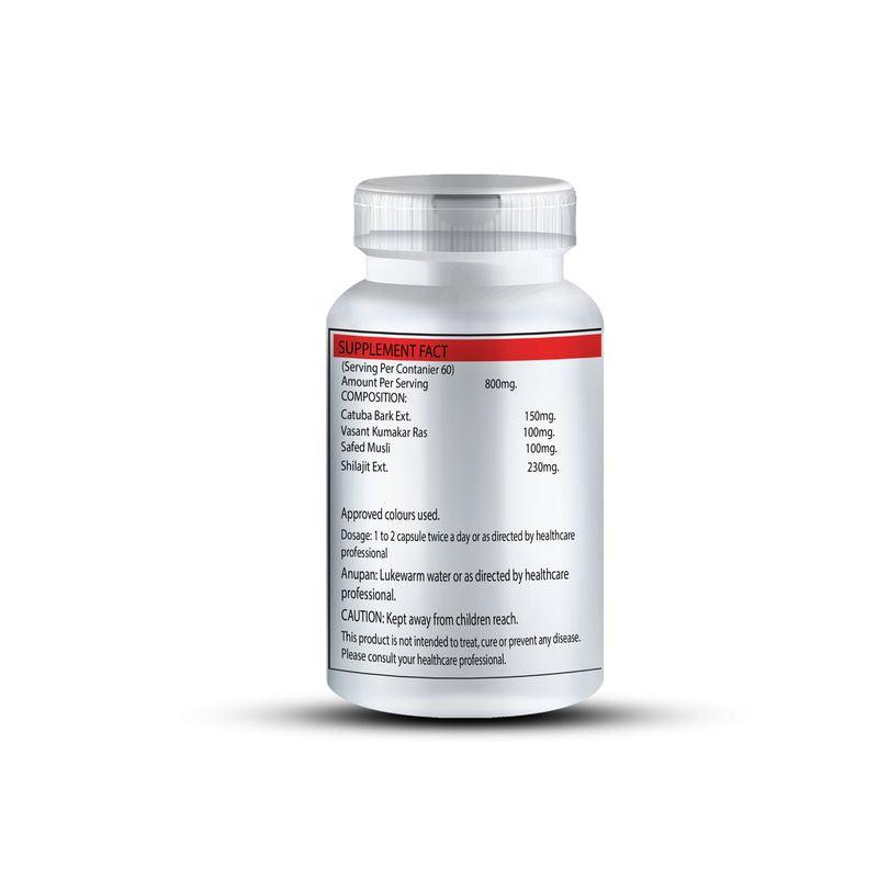 Zenius Man Up Max Capsules - Stamina Booster Capsules for Stamina Boosting and Energy Increase - 60 Capsules