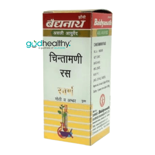 Baidyanath (Jhansi) Chintamani Ras with Gold Pearl & Amber