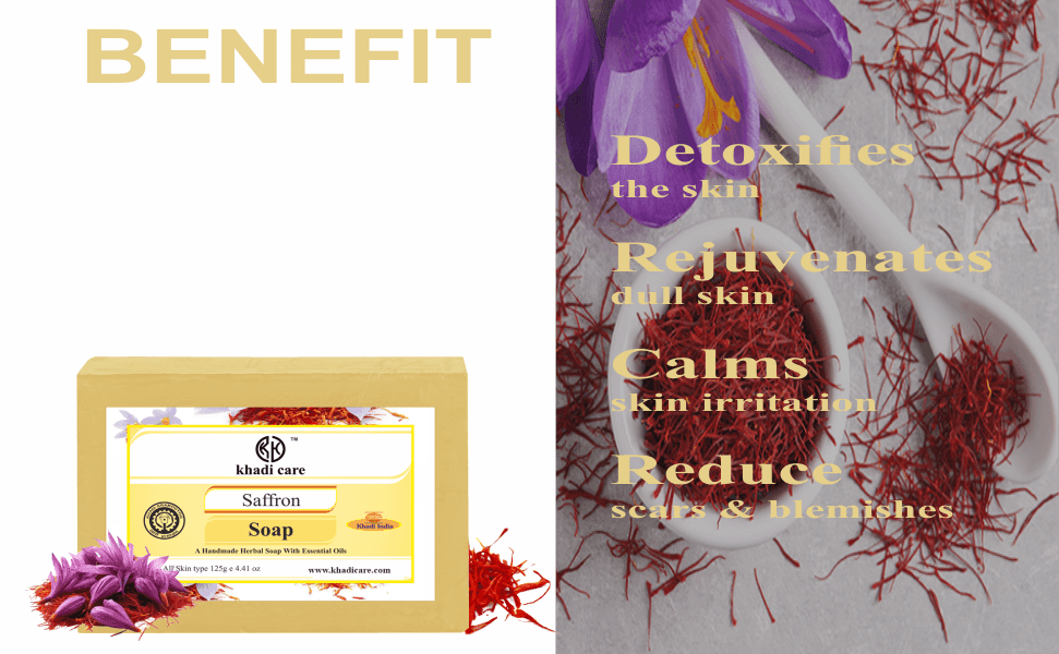 Khadi Care Herbal Saffron Soap - 125g