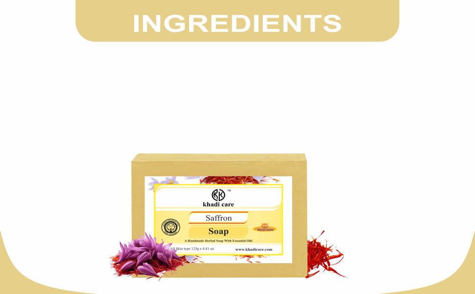 Khadi Care Herbal Saffron Soap - 125g