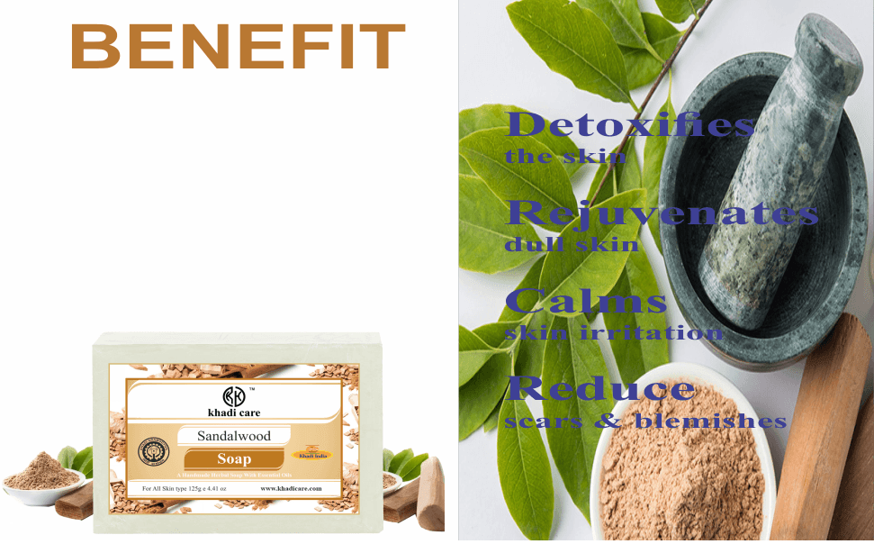 Khadi Care Herbal Sandalwood Soap - 125g