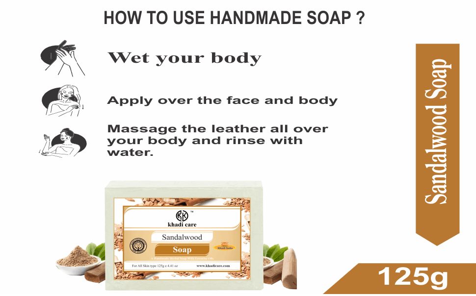 Khadi Care Herbal Sandalwood Soap - 125g