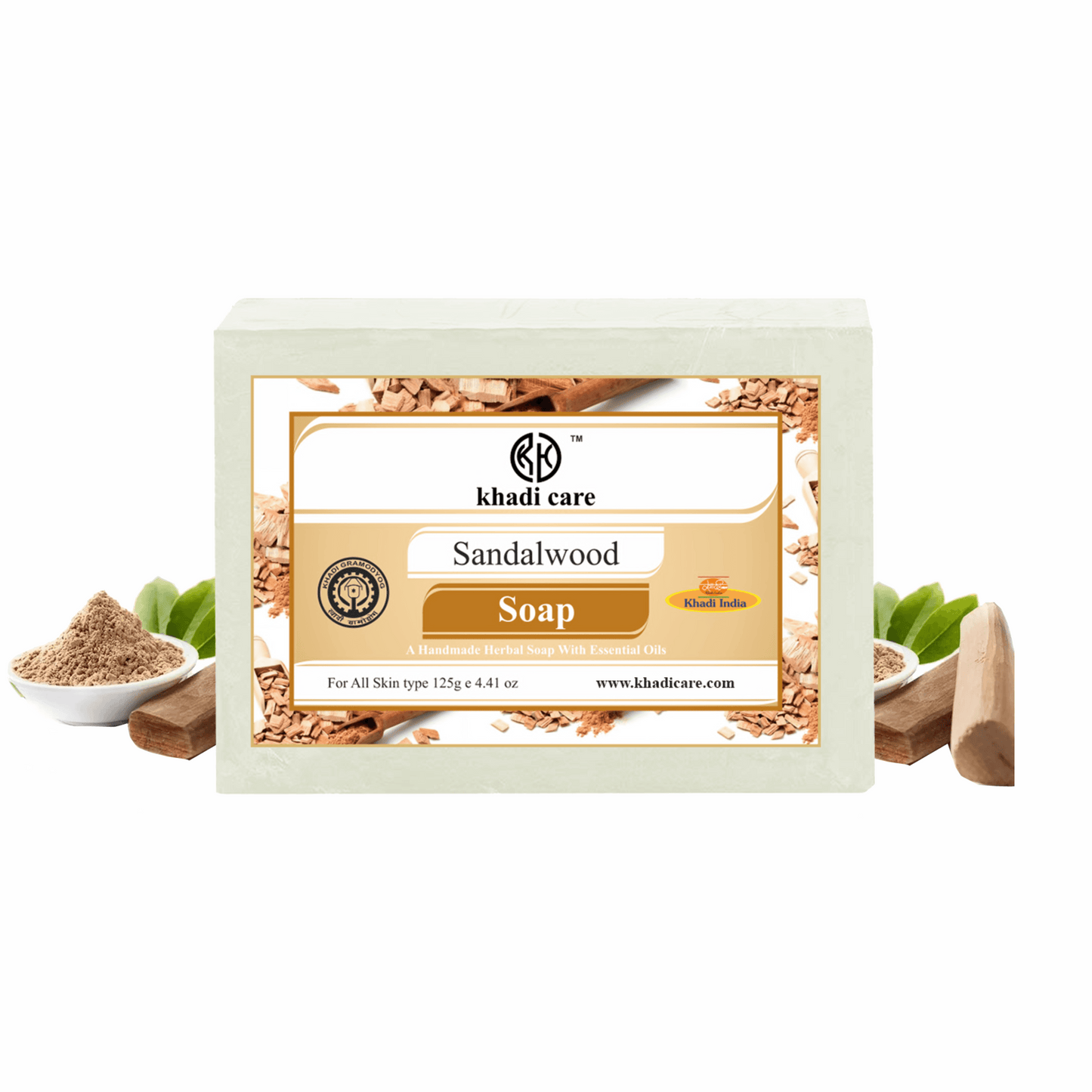 Khadi Care Herbal Sandalwood Soap - 125g