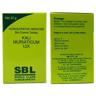 SBL Kali Muriaticum Biochemic Tablet - 25gm