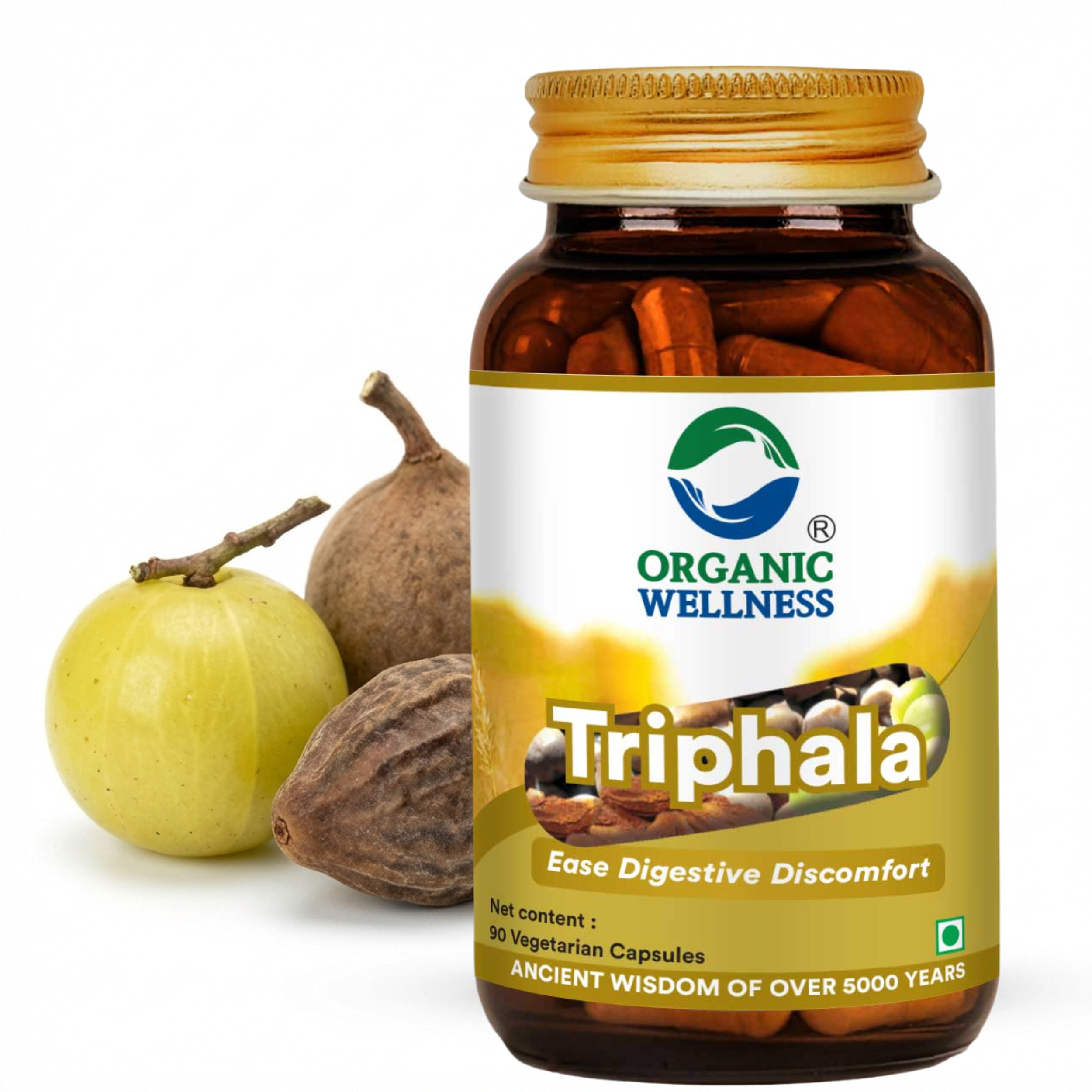 Organic Wellness Triphala Capsules -  90 Capsules