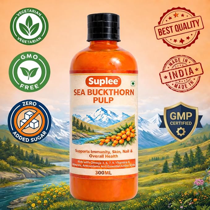 Suplee 99.9% Pure Himalayan Sea Buckthorn Pulp 300ml