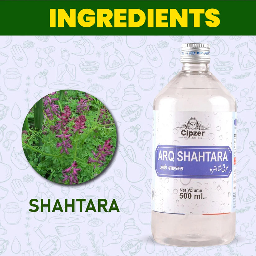 Cipzer Arq Shahtara - 500ml | Herbal Blood Purifier for Pimples, Skin Allergy, Acne & Liver Health
