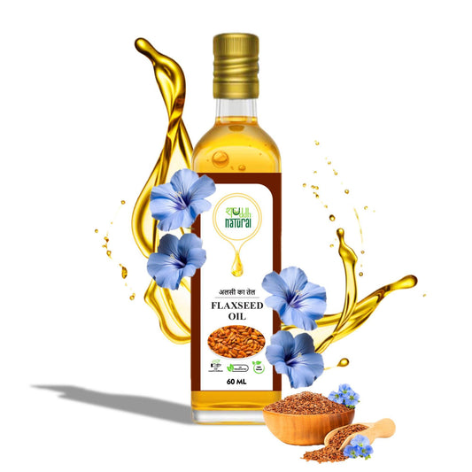 Shuddh Natural Flax Seed Oil | Cold Pressed | Pure & Natural | 60 ML I Alsi Tel
