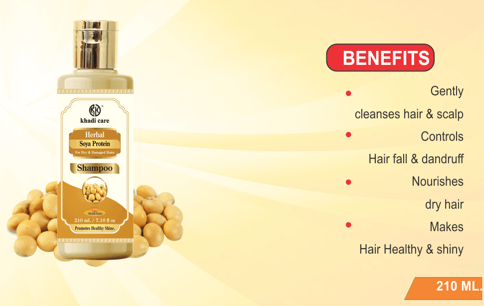 Khadi Care Herbal Soya Protein Shampoo - 210ml