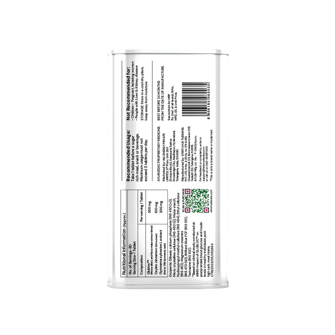 Moderate Sugar Slayer Tablets - AIIMS Tested Blood Sugar Control - 30 Tabs