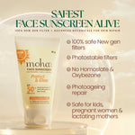 Moha: Face Sunscreen SPF 50+ PA++++ (50g)- No White Cast Broad Spectrum Sunscreen Cream