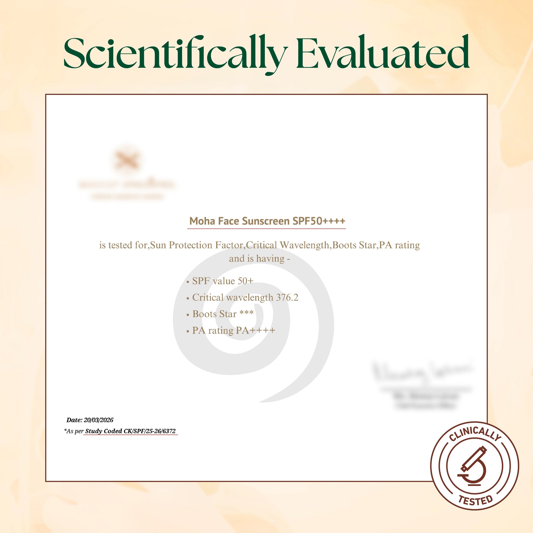 Moha: Face Sunscreen SPF 50+ PA++++ (50g)- No White Cast Broad Spectrum Sunscreen Cream