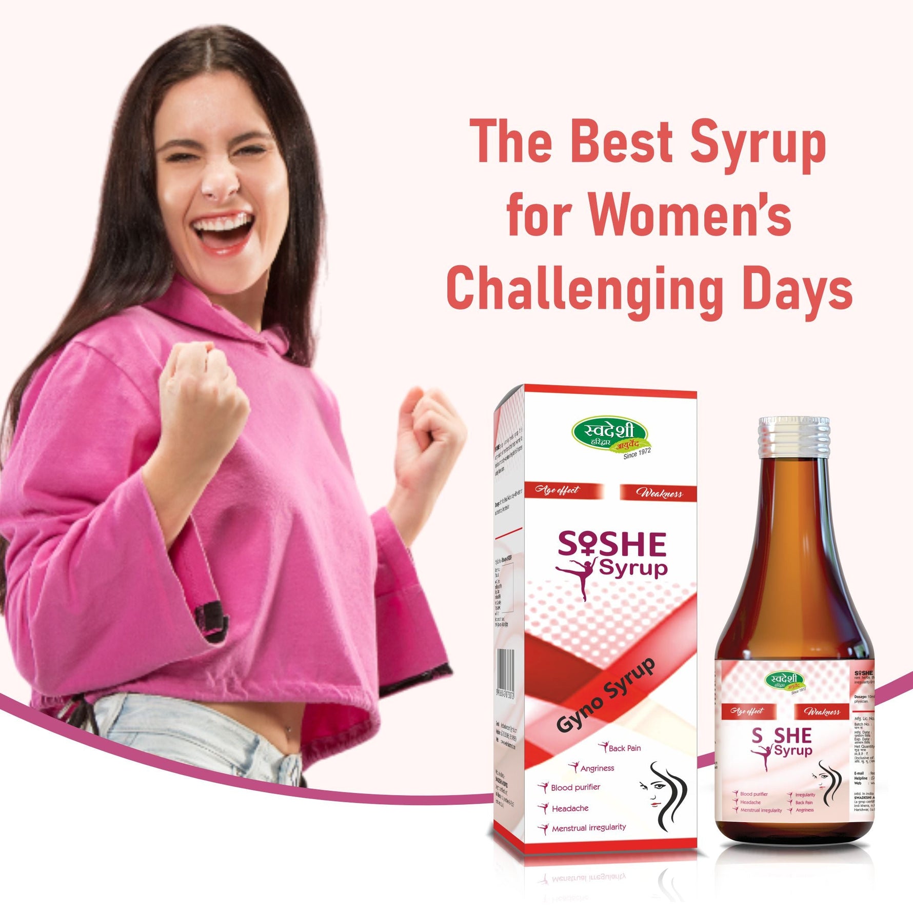 Swadeshi She Syrup | Ayurvedic Hormonal Balance & Period Health Supplement - 200ml