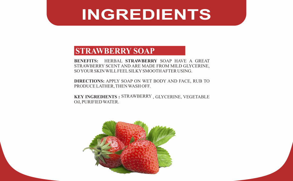 Khadi Care Herbal Strawberry Soap - 125g