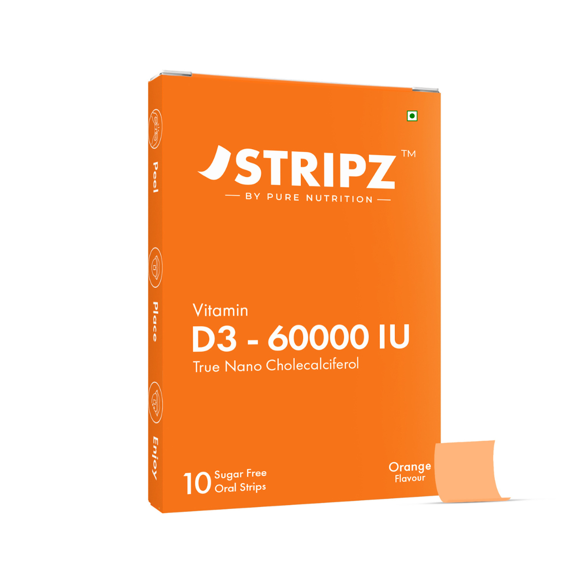 Pure Nutrition Vitamin D3 60000 IU (10 ODS) Stripe