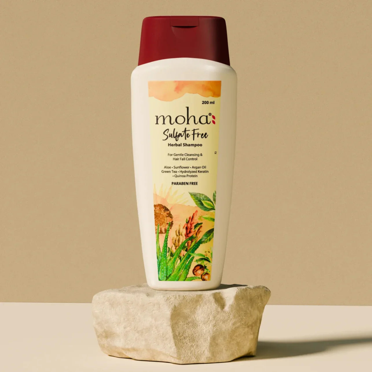 Moha: Damage Repair Sulfate-Free Shampoo (200ml) - Sulfate-Free Argan Oil Shampoo for Dry Hair