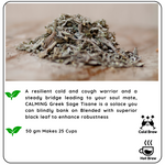 Radhika's Fine Teas Calming Sage Blend (50g) | Pure Herbal Tisane for Stress Relief, Mental Clarity & Hormonal Wellness