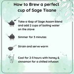 Radhika's Fine Teas Calming Sage Blend (50g) | Pure Herbal Tisane for Stress Relief, Mental Clarity & Hormonal Wellness