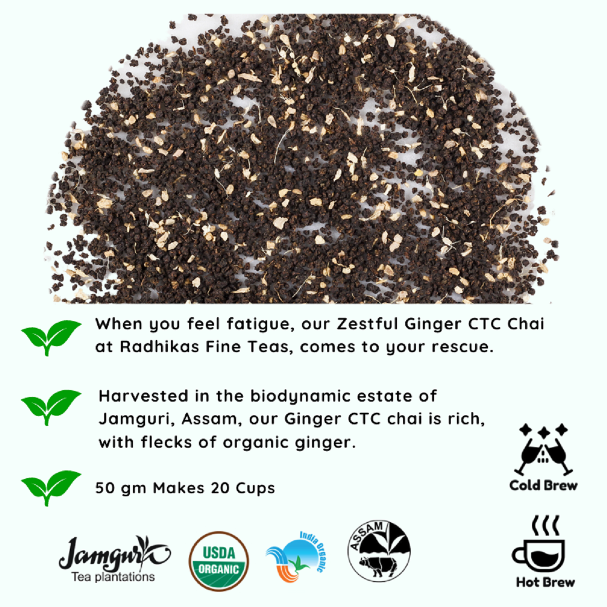 Radhikas Fine Teas Sagittarius Ginger Tea - 100gm