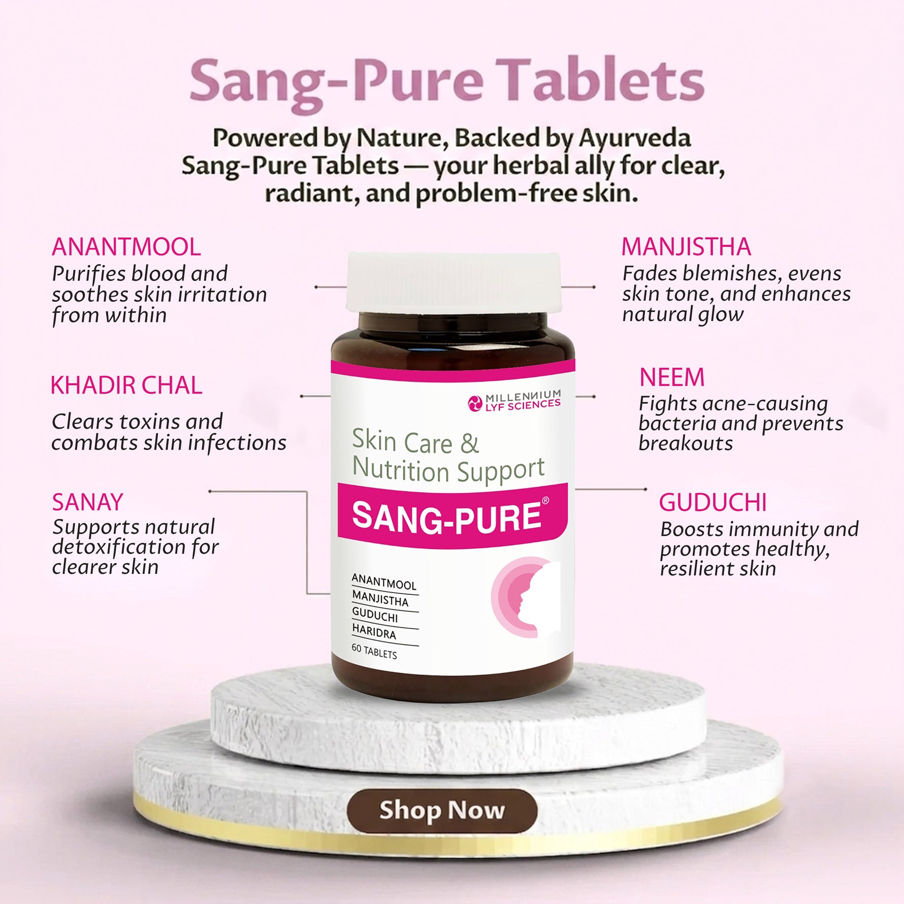 Millennium Herbal Care Sang-Pure Tablet - 60 Soft gel Tablets