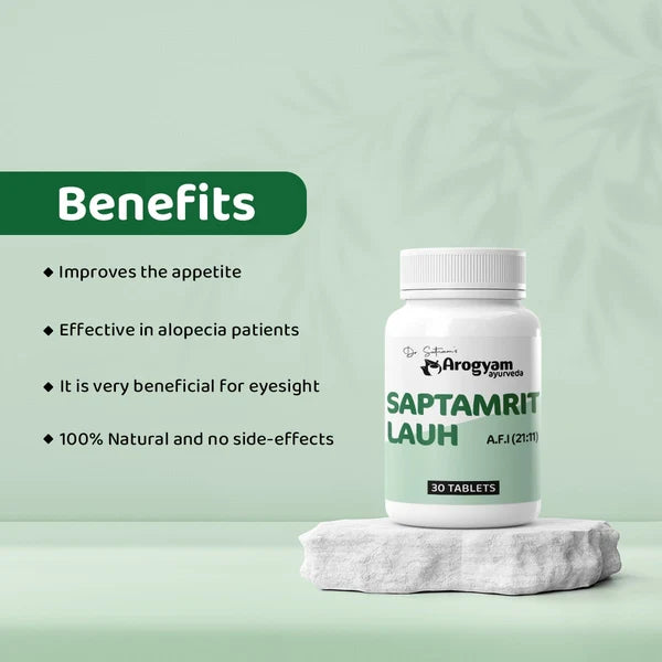 Dr. Satnam's Arogyam Ayurveda Saptamrit Lauh Tablet (30 Each)