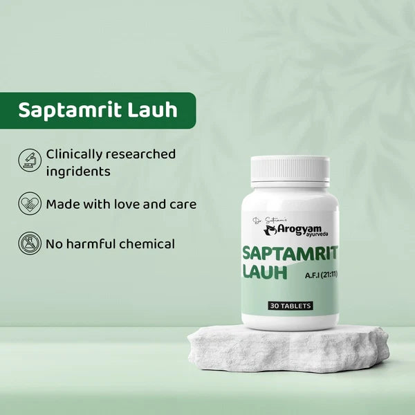 Dr. Satnam's Arogyam Ayurveda Saptamrit Lauh Tablet (30 Each)