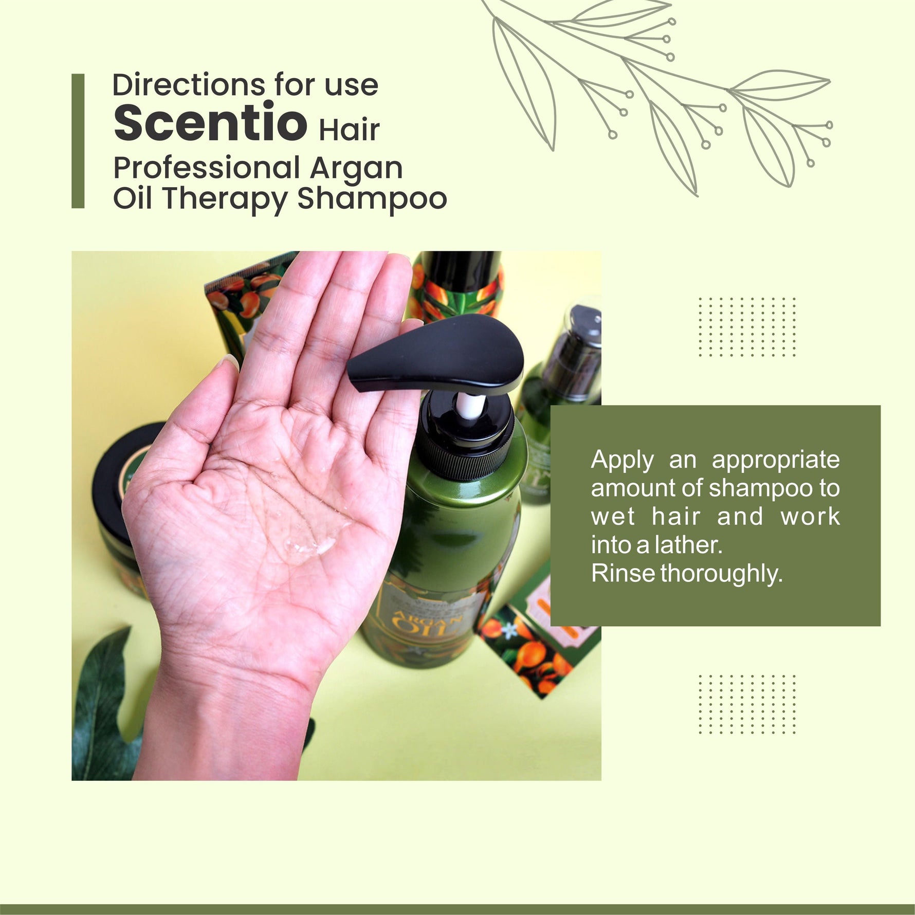 Scentio Hair Professional Argan Oil Therapy Shampoo 500ml – Nourish & Repair Hair