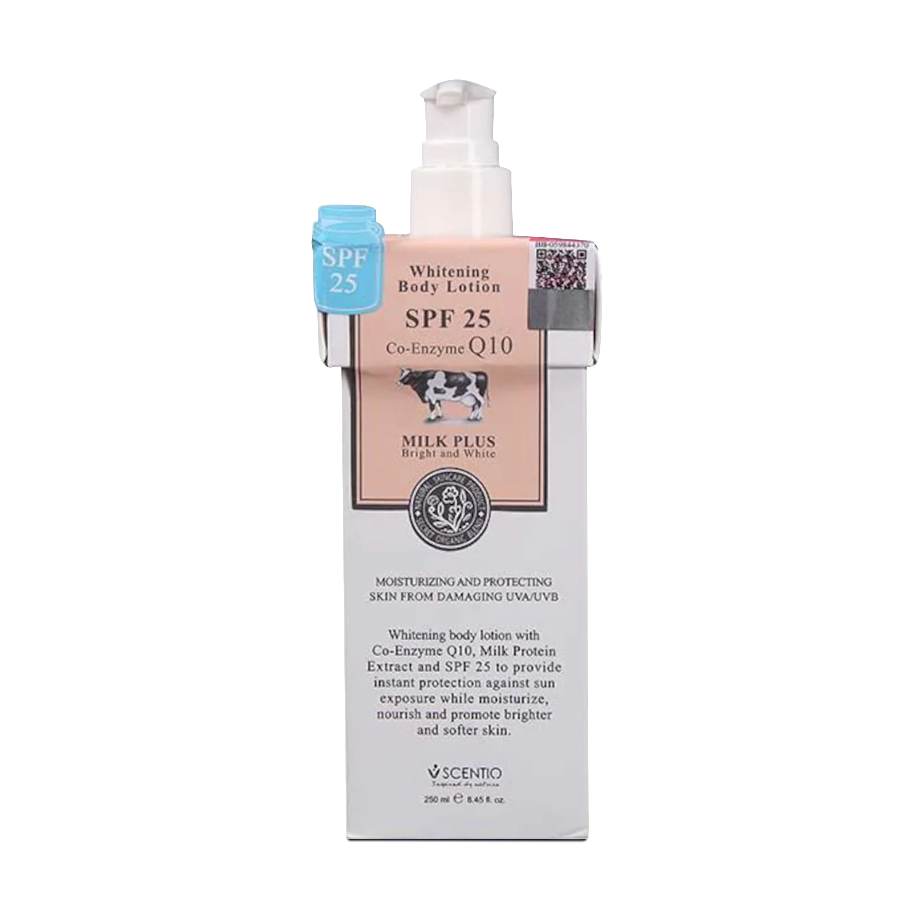 Scentio Milk Plus Organic Body Lotion Extra SPF25 250ML – Nourish & Protect Your Skin