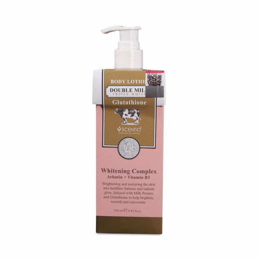 Scentio Organic Double Milk Triple Whitening Body Lotion 250 ML – Glutathione, Vitamin C & Milk Protein