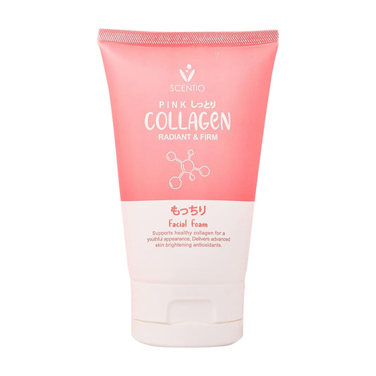 SCENTIO Pink Collagen Face Wash 100ML – Anti-Wrinkle, Firming & Glowing Skin | Organic & Paraben-Free