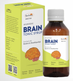 Sadhana Brain Tonic Syrup (200ml) | Ayurvedic Cognitive Supplement for Memory, Concentration & Stress Relief