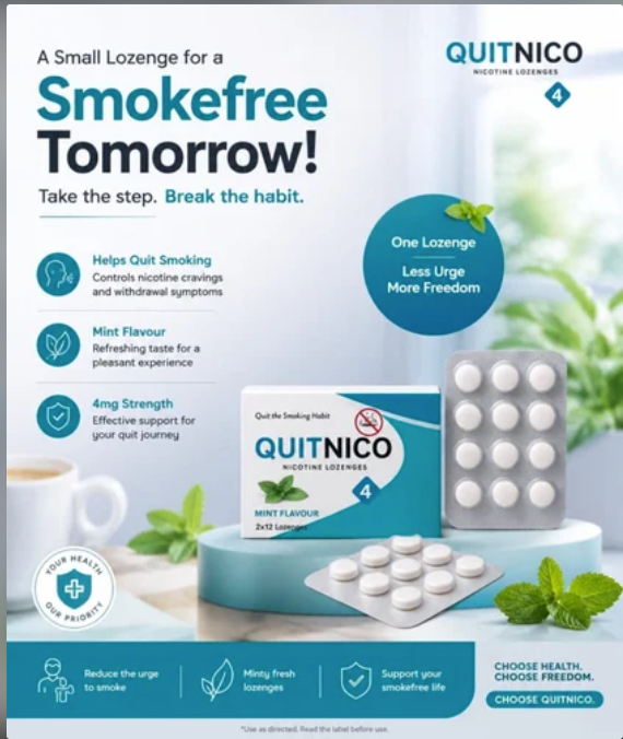 QUITNICO Nicotine Lozenges – 4 mg