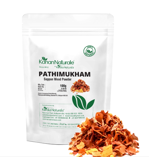 Kerala Naturals Pathimukham Sappan Wood 100g - Herbal Drinking Water Mix
