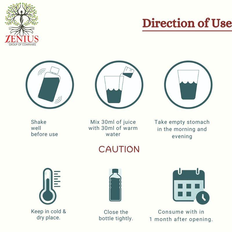 Zenius Alovera Ashwagandha Juice - Dual Action Formula for Stress Relief, Energy, and Overall Wellness - 500ml Juices