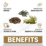 Raskam Sea Moss | 150MG | 60 Capsules - Organic Irish Sea Moss Powder | Bio available Minerals for Thyroid , Skin and Joint Support