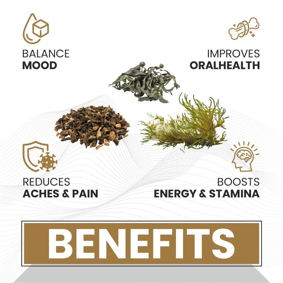 Raskam Sea Moss | 150MG | 60 Capsules - Organic Irish Sea Moss Powder | Bio available Minerals for Thyroid , Skin and Joint Support