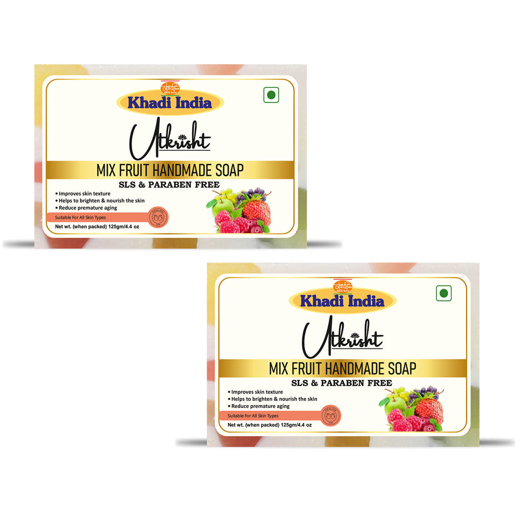 Utkrisht Khadi Mix Fruit Soap (125g)