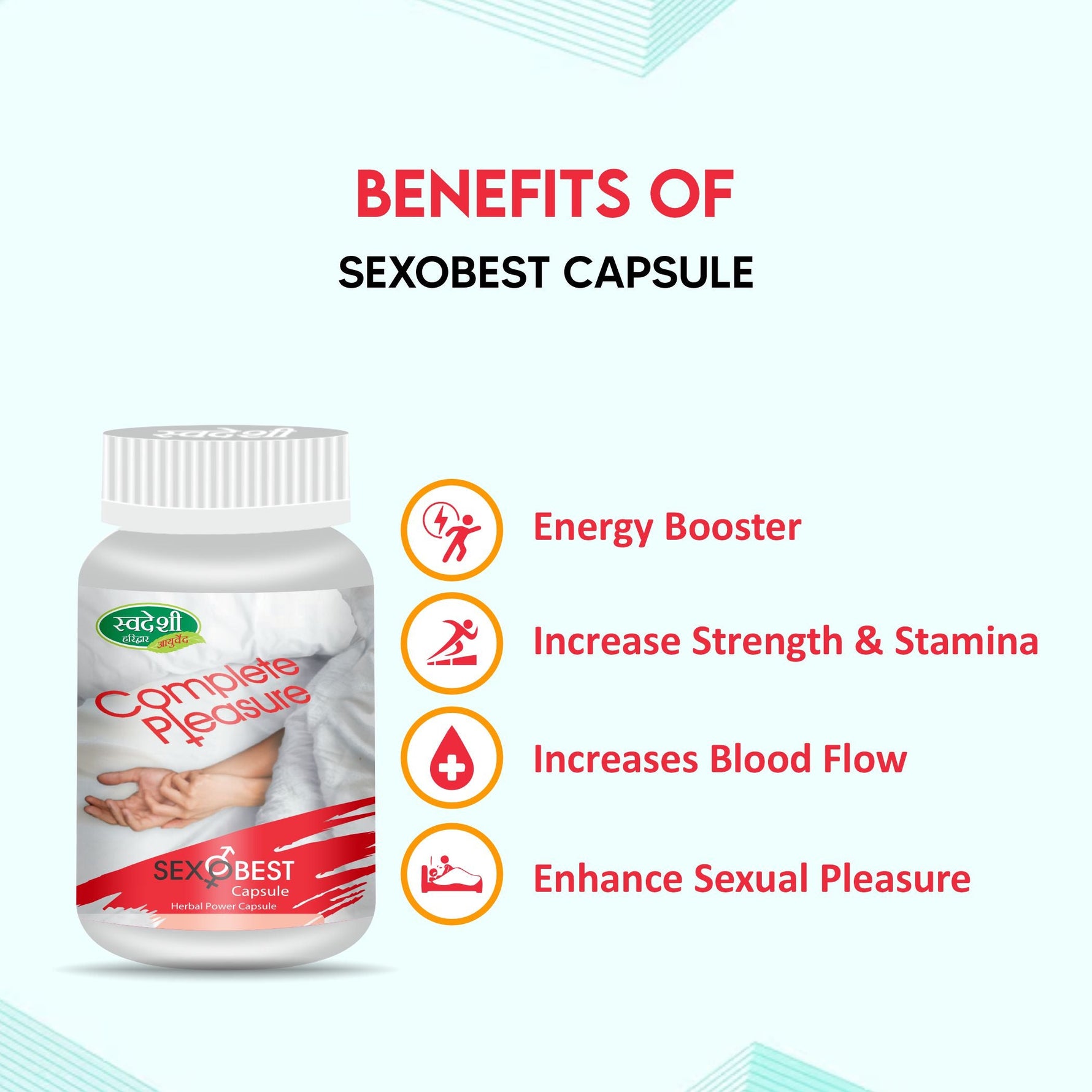 Swadeshi Sexo Best Capsules (20 Count) - Natural Formula for Daily Vigor