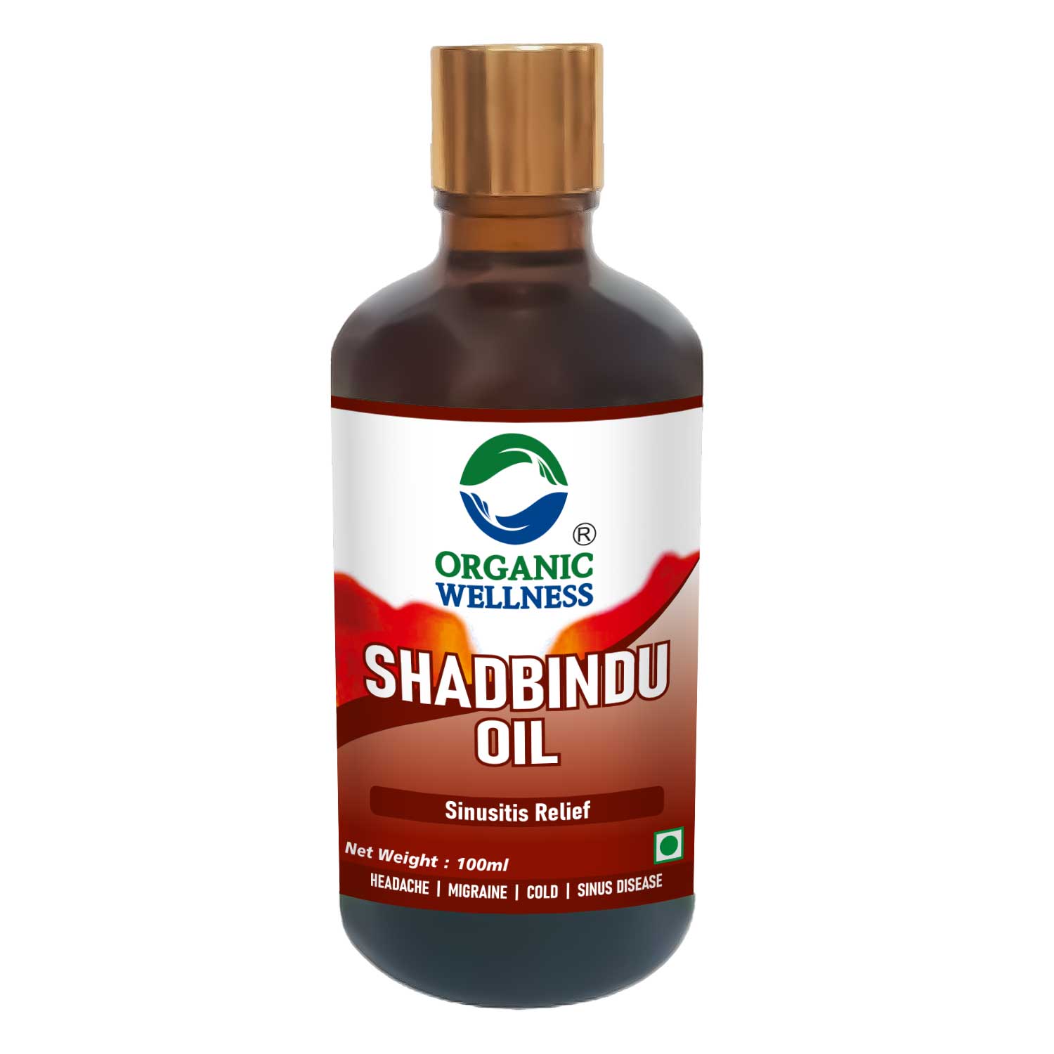 Organic Wellness Shadbindu Oil - 100ml II Sinusitis Relief