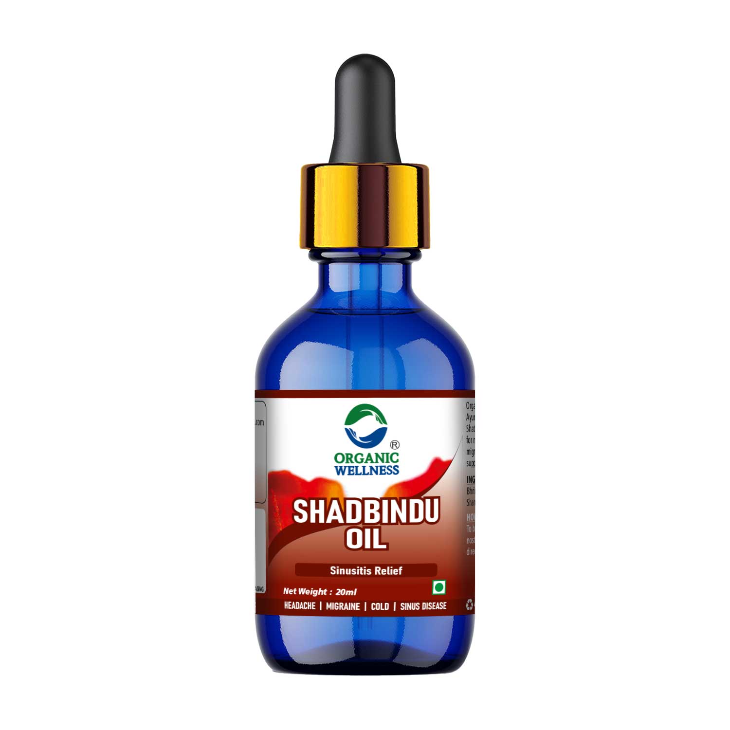 Organic Wellness Shadbindu Oil - 20ml II Sinusitis Relief