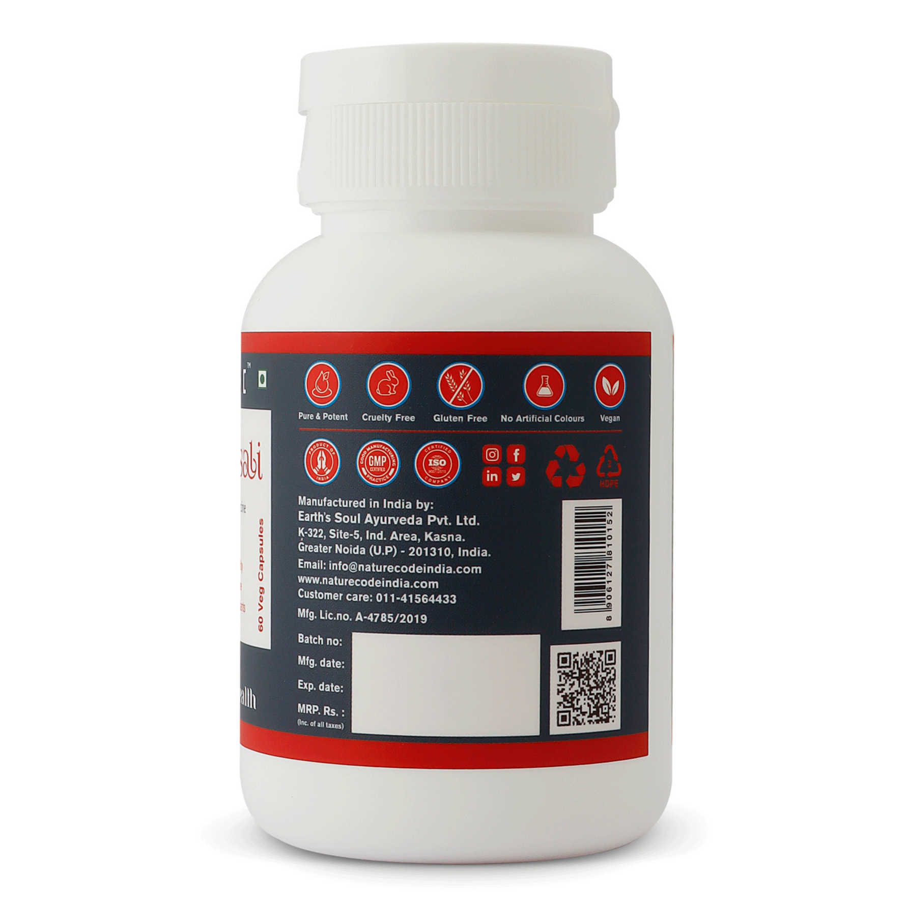 Nature Code Safed Musali Veg Capsule - 60 Capsules